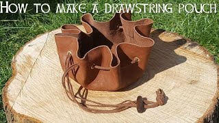medieval leather pouch pattern