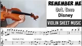 Remember Me - Ost. Coco [Violin Sheet Music]