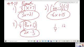 Alg 1 7 Notes