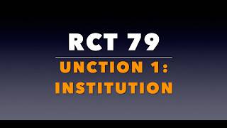 RCT 79: Extreme Unction 1: Institution.
