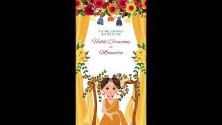 Yellow Splash, Love Flash: Haldi Invitation DAH4