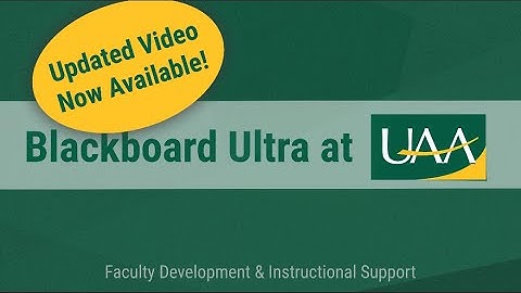 Blackboard Ultra at UAA: Progress Tracking (Instructor)