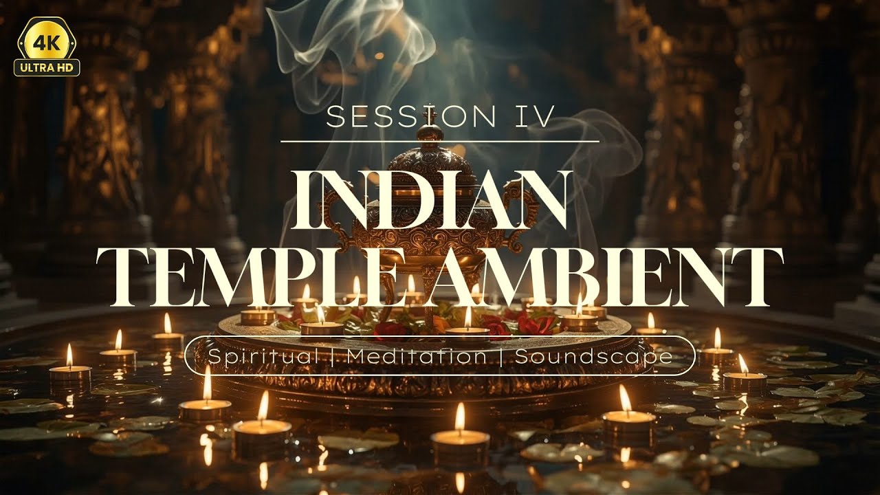 Indian Temple Ambient 🌺 4K · Spiritual Meditation Soundscape · Session IV