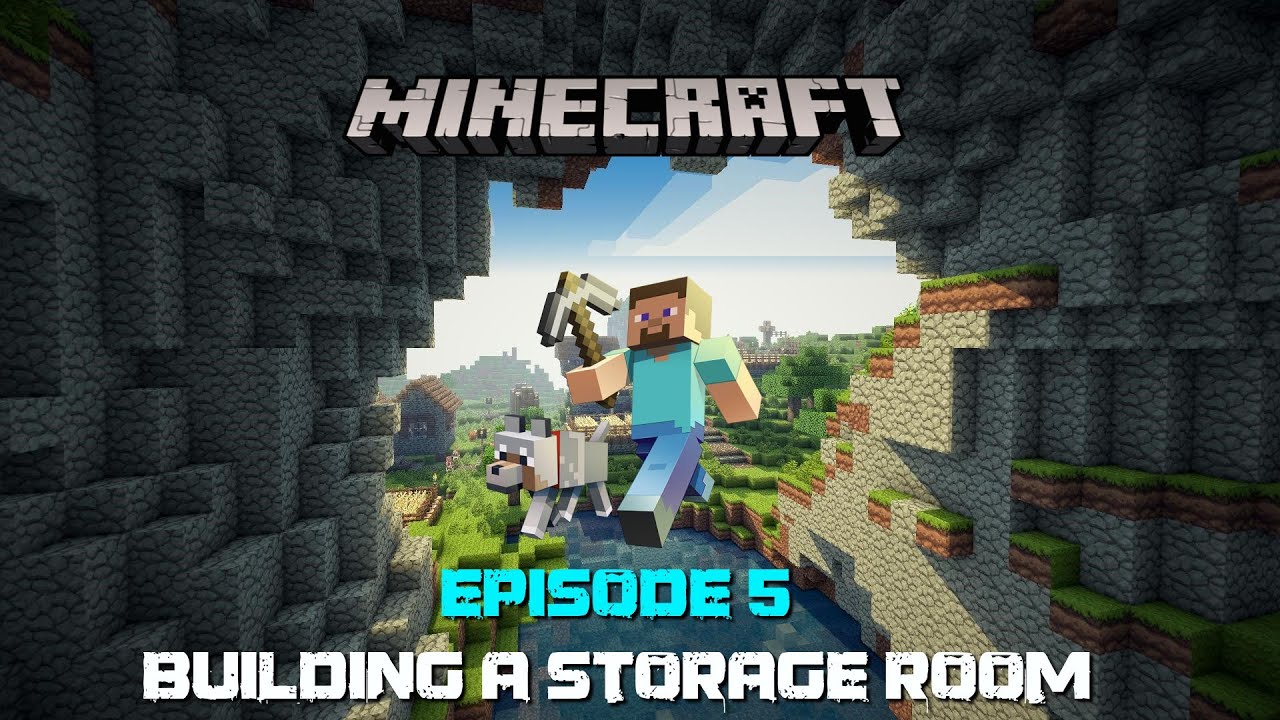Mincecraft SURVIVAL - Minecraft Storage Room design - Building a Storage Room - LIVE