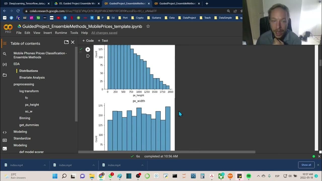 Kaggle Guided Project Mobile Prices Ensemble Methods part 1 - YouTube