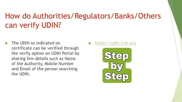 VERIFY UDIN BY AUTHORITIES/REGULATORS/BANKS/OTHERS