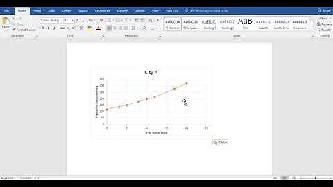Creating a Scatter Plot in Excel and Embed it Into a Word Document 2016