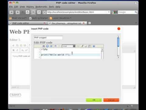 WYSIWYG web PHP editor - PHP icon in WYSIWYG view - YouTube