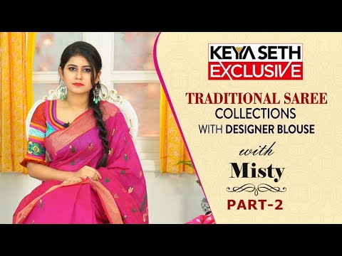 White Georgette Saree with Resham Threadwork – Keya Seth Exclusive