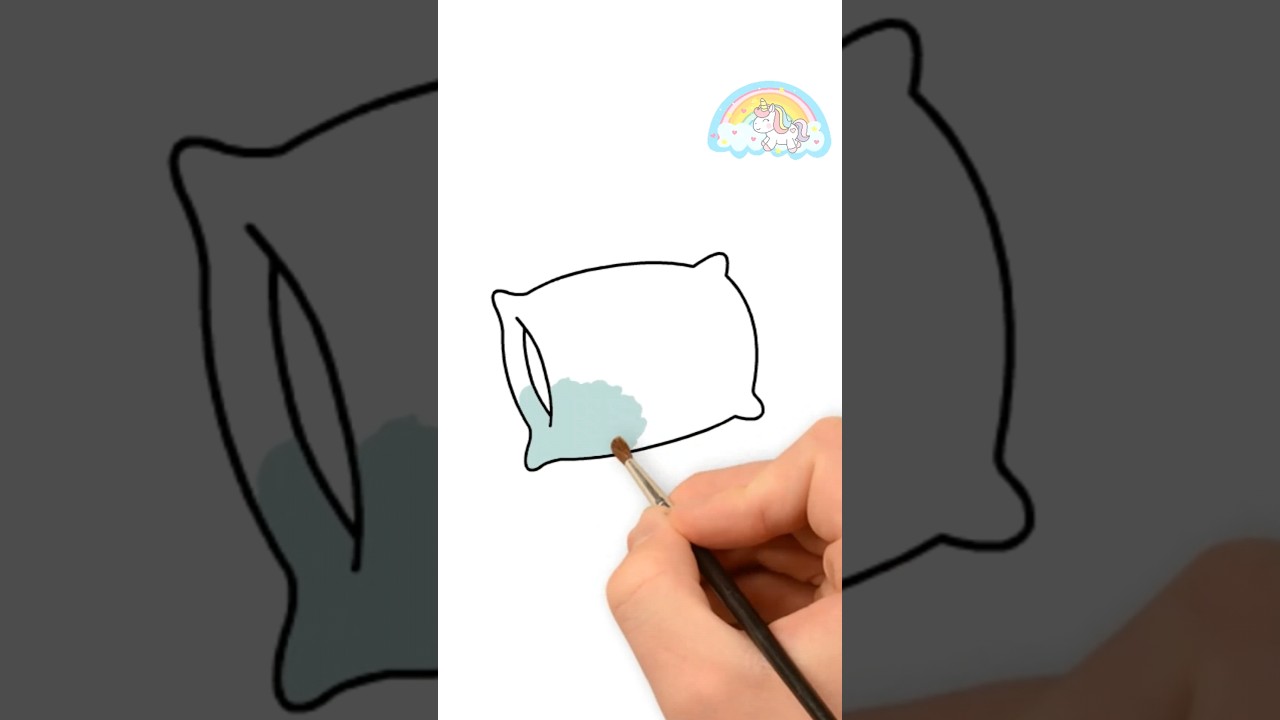 Drawing and coloring a PILLOW for kids STEP BY STEP 😍 