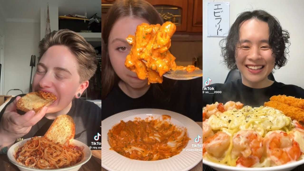 THE BEST COMPILATION OF PASTA MUKBANG! #15