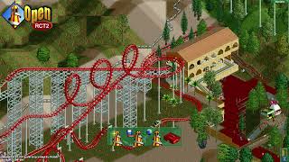 RollerCoaster Tycoon 2 (2002) 4k PC Gameplay - Open RCT2 Menu with No Music