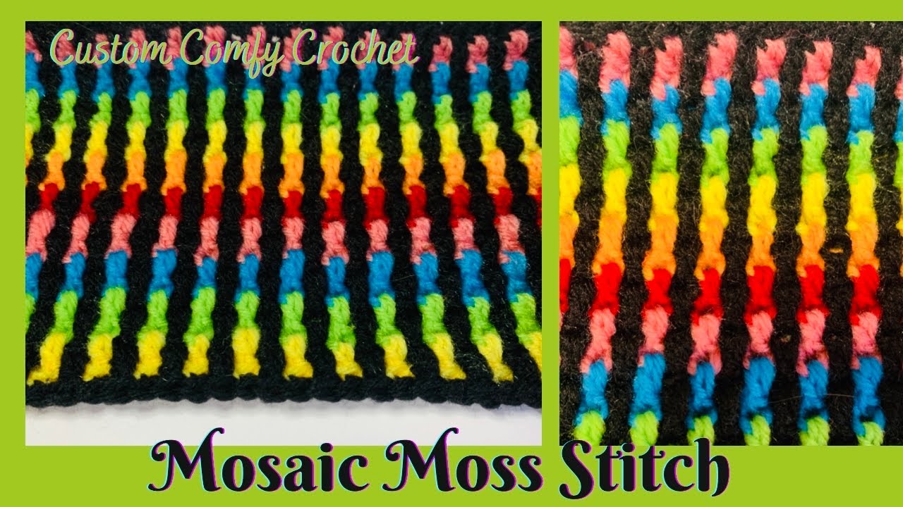 How To Crochet Mosaic Moss Stitch/ Beginner Easy Stitch - YouTube