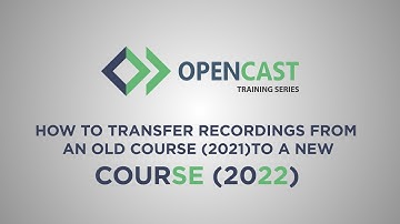 6. How to transfer recordings from an old course 2021to the new course 2022