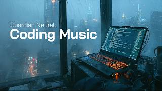 Coding Music | Guardian Neural (Rain & Distant Thunder) | Deep Focus Techno Mix