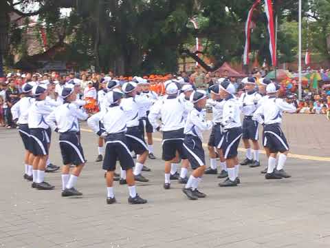 Lomba gerak  jalan  indah  tk SD se gianyar dalam rangka hut 