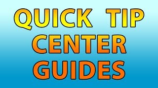Quick Tip - Creating Center Guides: Photoshop Tutorial
