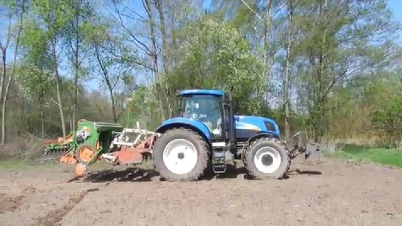 New Holland T6080 PC- Siew łubinu 2012 [HD]