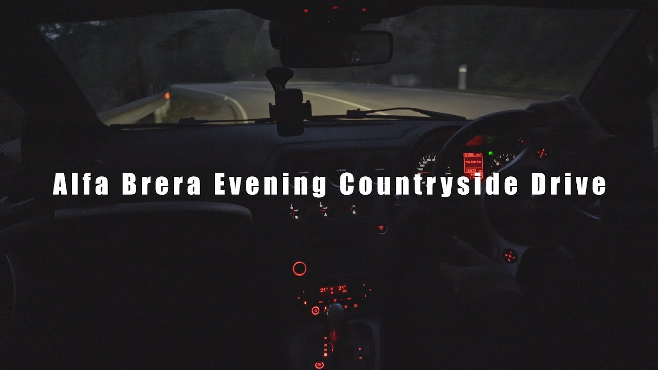 Alfa Brera Evening Countryside Drive (POV, ASMR)