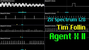Tim Follin - "Agent X II" (ZX Spectrum 128) [Oscilloscope Visualization]