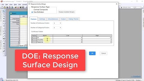 Design of Experiments: Response Surface Design