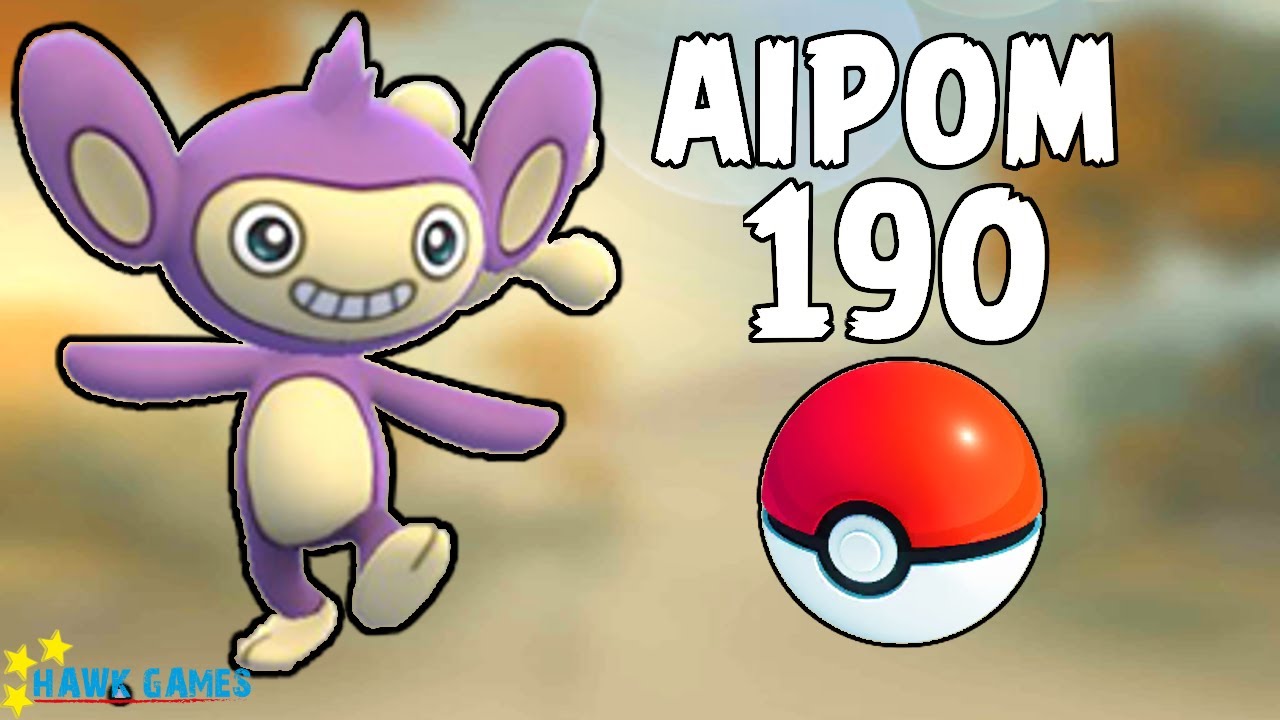 Aipom caught - Generation 2 Pokedex 190 - Pokemon GO [No Hack]