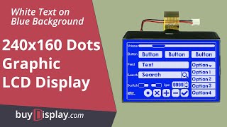 3.4Graphic Touch Screen LCD COG Display 240x160,Single Sided FPC
