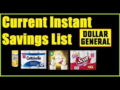 Full List of Instant Savings @ Dollar General December 2017
