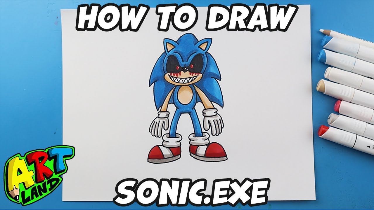 HOW TO DRAW SONIC EXE 