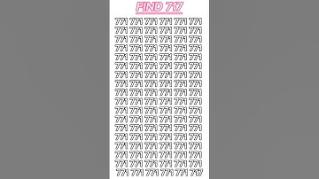 Challenge yourself to FIND 717 in 5sec #pick #your #brain