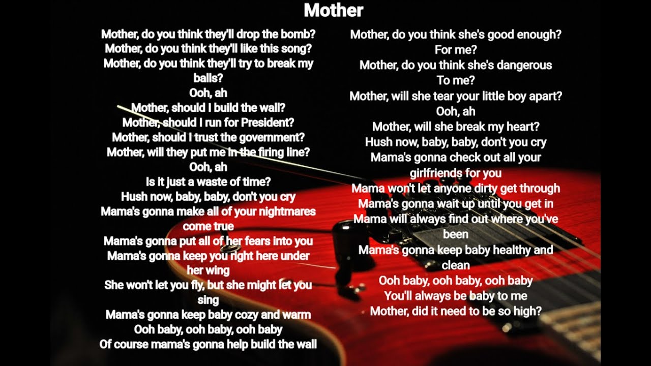Mother Pink Floyd lyrics HQ YouTube