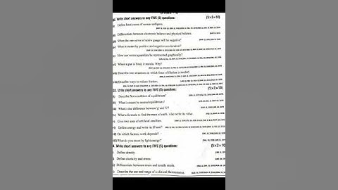 9TH CLASS PHYSICS 100% GUESS PAPER OF SHORT AND LONG QUESTIONS