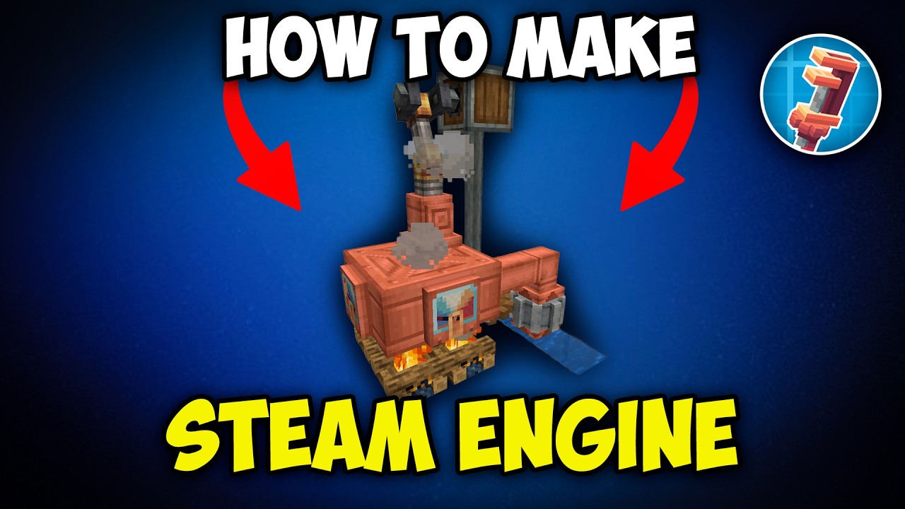 How to Make a Steam Engine in Create Mod for Minecraft - YouTube