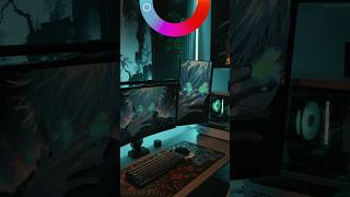 Color wheel trend 🤌🎨 #gaming #desksetup #ytshorts #dreamsetup #setuptour