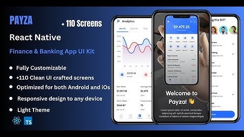 Payza - Finance, Banking, E-Wallet & Online Payment React Native App Ui Kit (Light Theme)