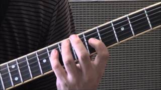 A Phrygian Scale (3 notes per string) guitar