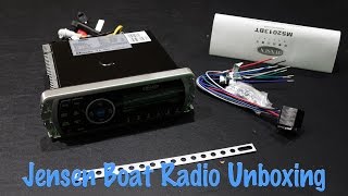Jensen Bluetooth Portable Wireless Stereo Speaker Jensen MS2013BTR Marine Stereo Unboxing
