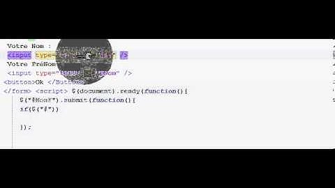 Vérification Du Formulaire En JQuery / Html [Premier Tuto]