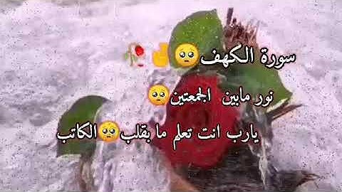 سورة الكهف 🥺 نور مابين الجمعتين  #حالات #واتس #الكاتب🥺❤️