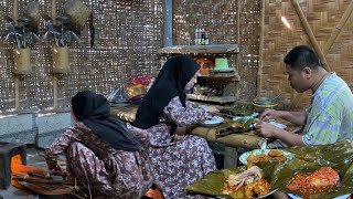 Masak sederhana di desa ,ayam kukus pedas, nikmat luar biasa, hidup di desa 