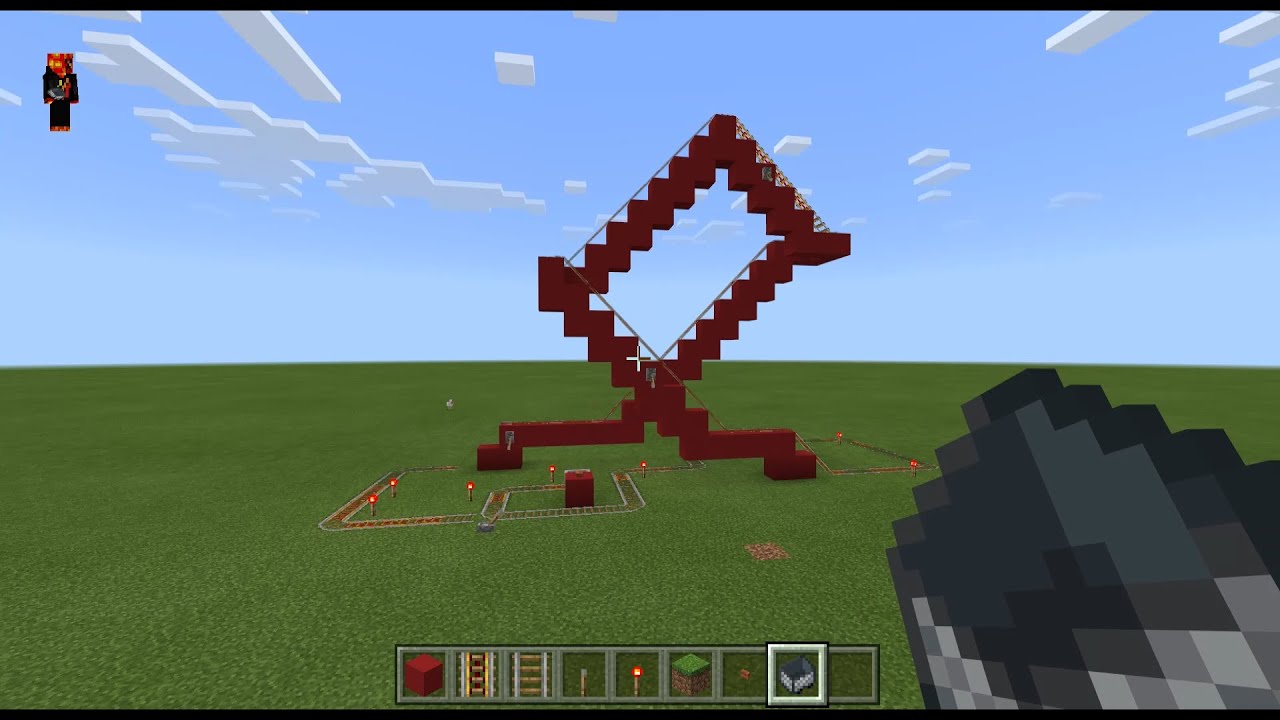 How To Make A Loop The Loop Roller Coaster In Minecraft Youtube