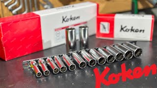 Koken 3/8 Drive 12 Point Deep Socket Set