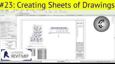 Revit MEP Lesson 23 : Creating Sheets of Drawings