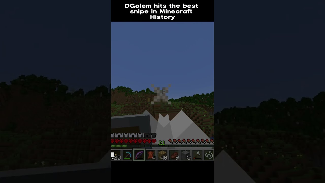 DGolem hits an insane bow shot in Minecraft Hardcore #dgolem  #funny #shorts