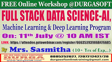 FULL STACK DATA SCIENCE-AI (FREE Workshop) Online Training @ DURGASOFT