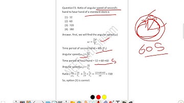 Ratio of angular speed of second’s  hand to hour hand of a standard clock is