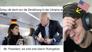 American laughs (and cries?) at German memes
