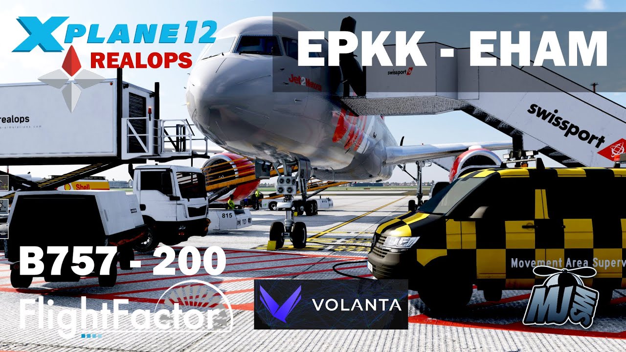 Lecimy w symulatorze X-PLANE 12 z Krakowa do Amsterdamu | B757-200 FlightFactor #xplane12