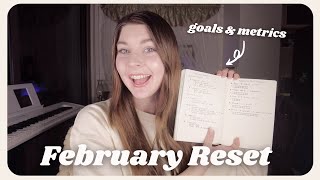 February Monthly Reset! | Breaking 2022 goals into monthly goals \& taking it easy