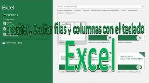 ¿Cómo ocultar y mostrar Filas y Columnas con el TECLADO?.  En EXCEL #tutoriales1lucesita